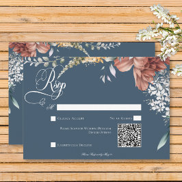 ロマンモダンティブルーガーデンフローラ結婚のQRコード 出欠カード