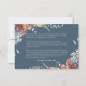 ロマンモダンティブルーガーデンフローラ結婚ズ サンキューカード (裏面)