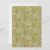 ロマンモダンティモリスフローラビスケッ結婚ト 招待状 (裏面)