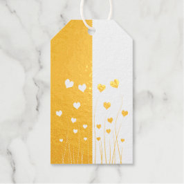 ロマンモダンティレッドホワイトラブハート ギフトタグ