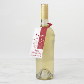 ロマンモダンティレッドホワイトラブハート ボトルネックタグ (アングル)