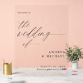 ロマンモダンテ結婚ィブ・ブラック・ウェルカム アクリルサイン (ウェディング)