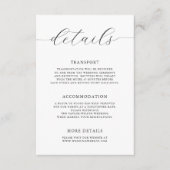 ロマンモダンム書結婚道の詳細 エンクロージャーカード (正面)