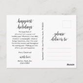 ロマンモダン素朴ティックで陽気なクリスマス一家 ポストカード (裏面)