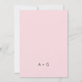 ロマンモダン素朴ティックなピンクのオーバーレイ写真を追加 招待状 (裏面)