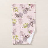 ロマンモノグラムのかわいらしクな赤面ピンク バスタオルセット (ハンドタオル)