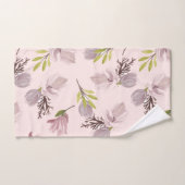 ロマンモノグラムのかわいらしクな赤面ピンク バスタオルセット (ハンドタオル)