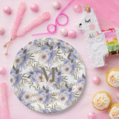 ロマンモノグラムのティバイオレットセージ植物学 ペーパープレート (パーティー)