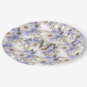ロマンモノグラムのティバイオレットセージ植物学 ペーパープレート (アングル)