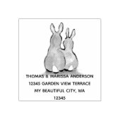 ロマンユニークティバニーラビットラブ差出人住所 ラバースタンプ (インプリント)