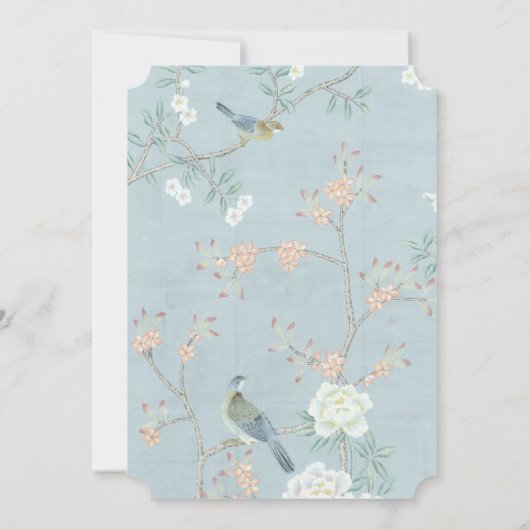 ロマン中国のテエレガントィック結婚式招待状 (裏面)