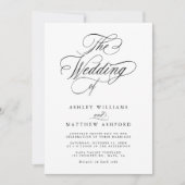 ロマン渦巻形のティックな書結婚道 招待状 (正面)