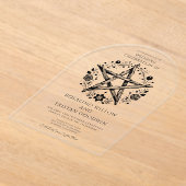 ロマン異教のク結婚ウィッカ アクリル招待状 (レイダウン)