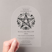 ロマン異教のク結婚ウィッカ アクリル招待状 (インサイチュ (ポータブル))