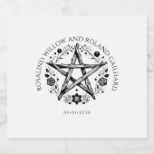 ロマン異教のク結婚ウィッカ スパークリングワインラベル (シングルラベル)