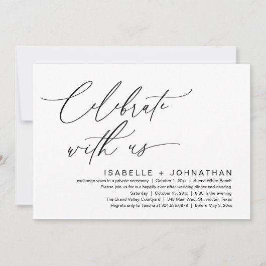 ロマン祝ティングのディナ結婚ーパーティー 招待状 (正面)