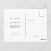 ロマン素晴らしス結婚サンキューカード ポストカード (裏面)