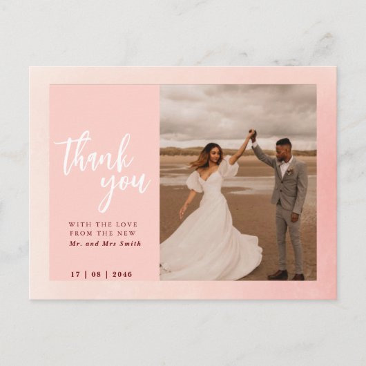 ロマン素晴らしス結婚サンキューカード ポストカード (正面)