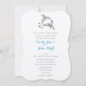 ロマン素朴クハミングバードキスラブバードズ結婚ズ 招待状 (正面)