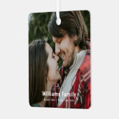 ロマン素朴クミニマル・スウィート・カップルの写真 メタルオーナメント (正面左)