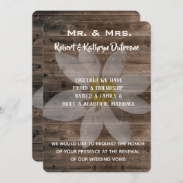 ロマン素朴チック誓いの更新招待状 招待状