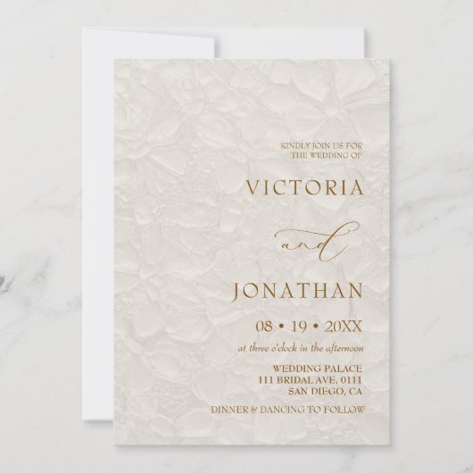 ロマン素朴ティックなフローラすべて結婚の 招待状 (正面)