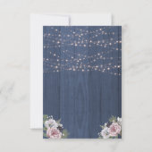 ロマン素朴ティックなフローラ結婚写真 出欠カード (裏面)