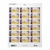 ロマン素朴ティックな木とハート結婚の ラベル (フルシート)