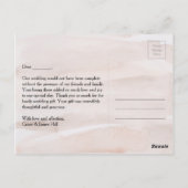 ロマン素朴ティックな矢とハート結婚の感謝 ポストカード (裏面)