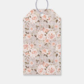 ロマン素朴ティックバラ庭園の結婚式パーソナライズされた ギフトタグ (裏面)