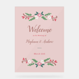 ロマン素朴ティックフローラ束 アクリルサイン