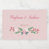 ロマン素朴ティックフローラ束 スパークリングワインラベル (シングルラベル)