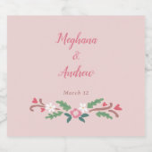 ロマン素朴ティックフローラ束 スパークリングワインラベル (シングルラベル)