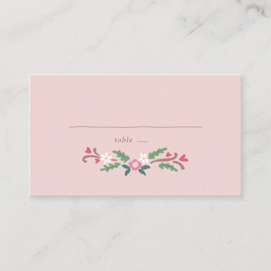 ロマン素朴ティックフローラ束 プレイスカード (正面)