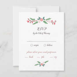 ロマン素朴ティックフローラ束 出欠カード