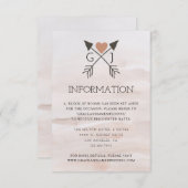 ロマン素朴ティック矢印とハート結婚の情報 エンクロージャーカード (正面/裏面)