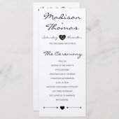 ロマン素朴ティック結婚式 プログラムオンクラフト紙 プログラム (正面/裏面)