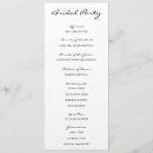 ロマン素朴ティック結婚式 プログラムオンクラフト紙 プログラム (裏面)