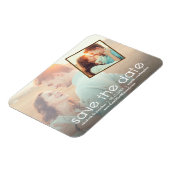 ロマン素朴ティック2写真デートを保存 マグネット (左側)