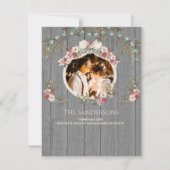 ロマン素朴ティック4フォトホリデー |クリスマスカード (裏面)