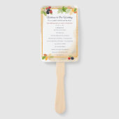 ロマン素朴ティムオータムベリー結婚式 プログラム ハンドファン (正面)