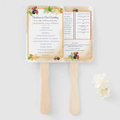 ロマン素朴ティムオータムベリー結婚式 プログラム ハンドファン (正面&裏面)