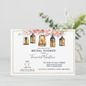 ロマン素朴ティランタンバラ金ゴールドブライダルシャワー 招待状 (スタンド正面)