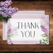ロマン素朴ムパープル&セージ結婚ライラック サンキューカード