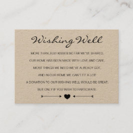ロマン素朴結婚ティックの願い井戸のカード エンクロージャーカード