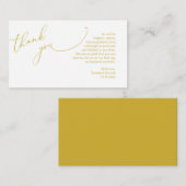 ロマン結婚ティックなテーマでモダンありがとう  エンクロージャーカード (正面/裏面)