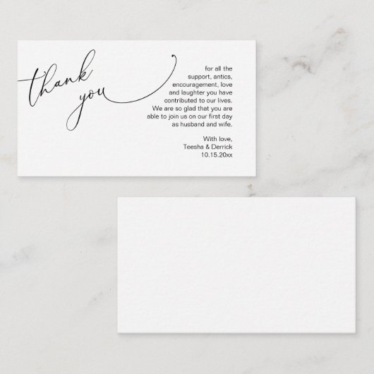 ロマン結婚ティックなテーマエンクロッモダンクで エンクロージャーカード (正面/裏面)