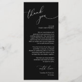 ロマン結婚ティックの場所設定サンキューカード プログラム (正面)