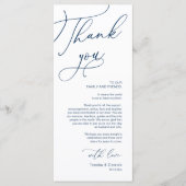 ロマン結婚ティックの場所設定サンキューカード プログラム (正面)