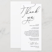 ロマン結婚ティックの場所設定サンキューカード プログラム (正面/裏面)